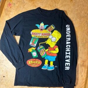 Gildan Black Long Sleeve Tee with Colorful Graphic